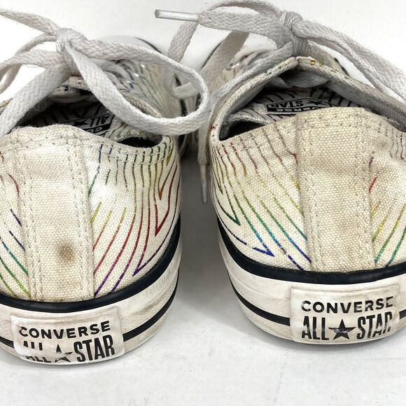 Converse CTAS Ox - Junior's Sz 6 - Metallic Rainbow Stars - Low Shoes - 665398F - Picture 5 of 11